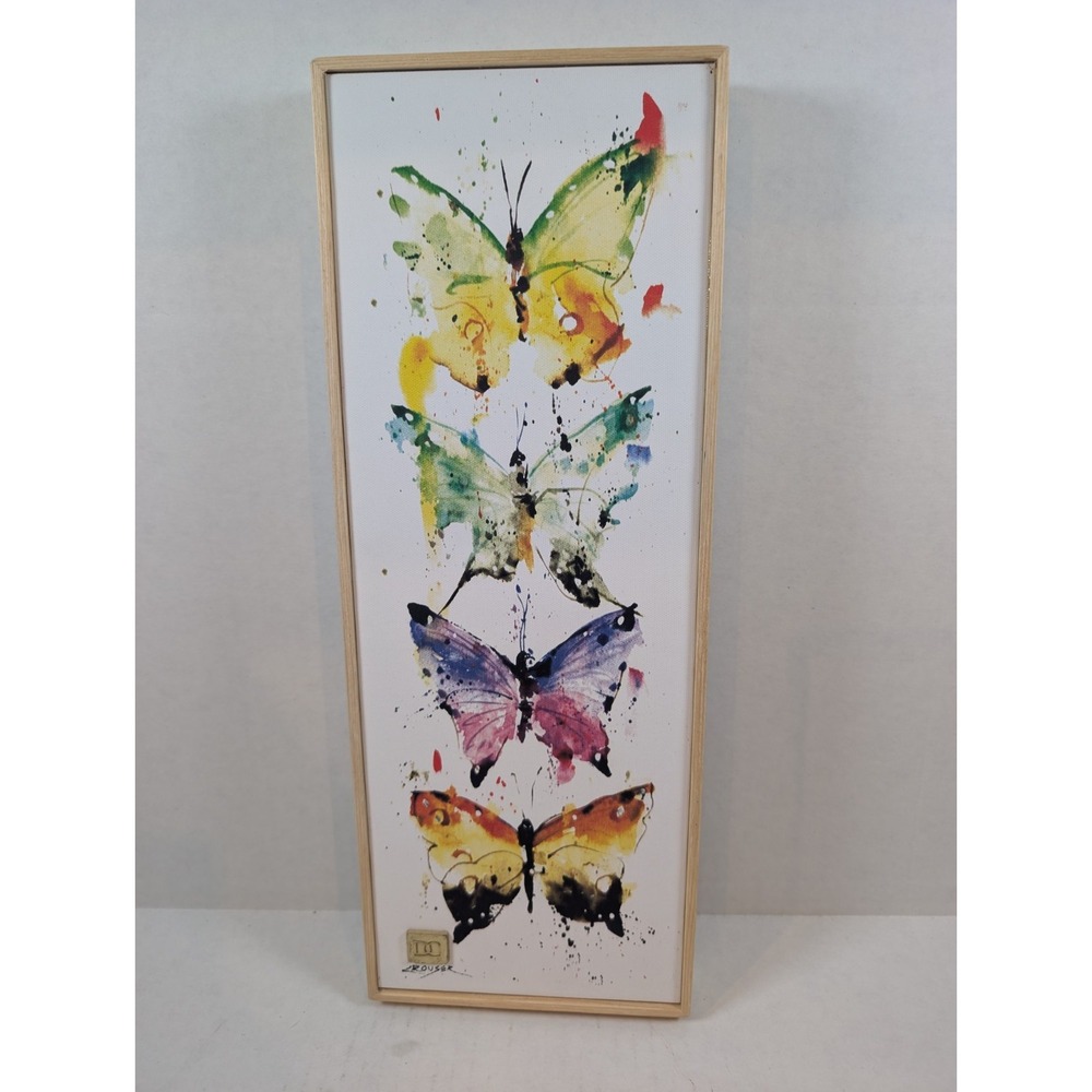 Dean Crouser DEMDACO Butterfly Wall Art Framed Watercolor 16"